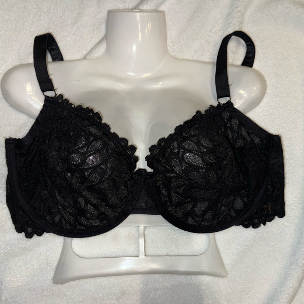 Savage X Fenty Midnight Black Floral Bra